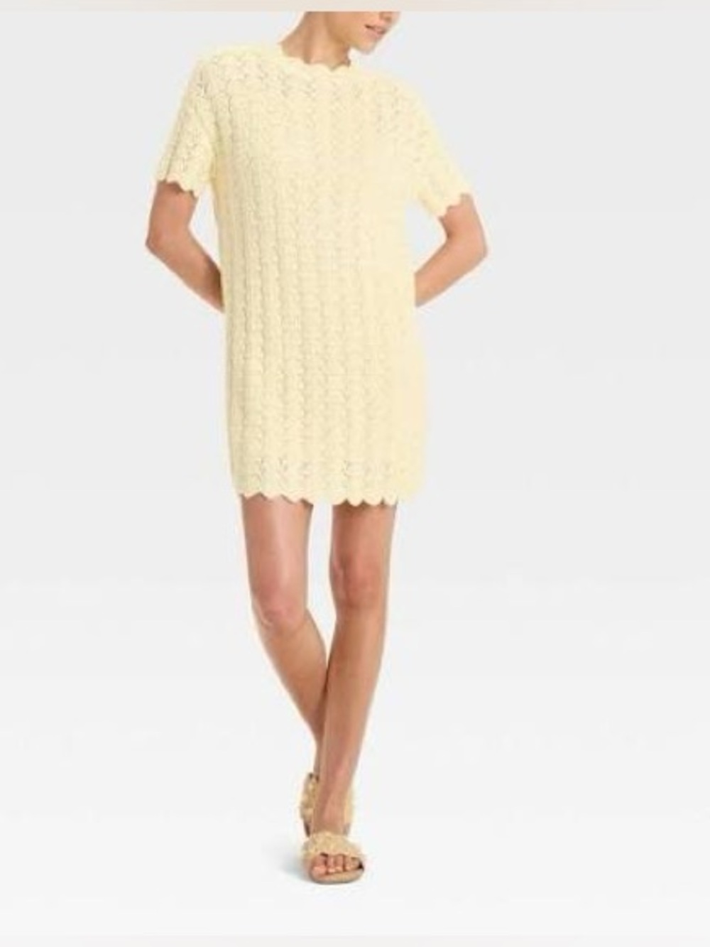A New Day Scalloped Knit Dress